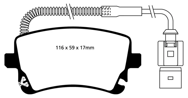 Ebc Ultimax2 Rear Brake Pads For 2009–2011 Audi A6 Quattro 3.0L Supercharged 1