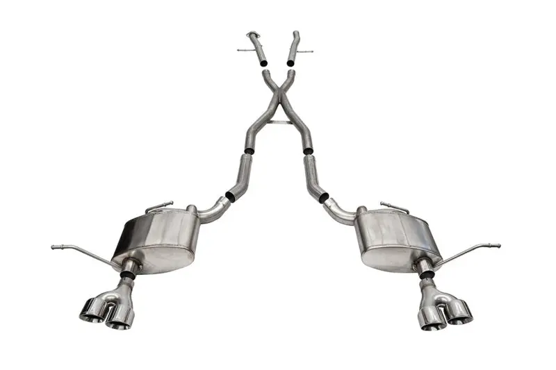 Corsa Xtreme Cat-Back Exhaust – 2011–2021 Jeep Grand Cherokee – 2.5-Inch Dual Rear Exit W/ Twin 4-Inch Polished Tips 1