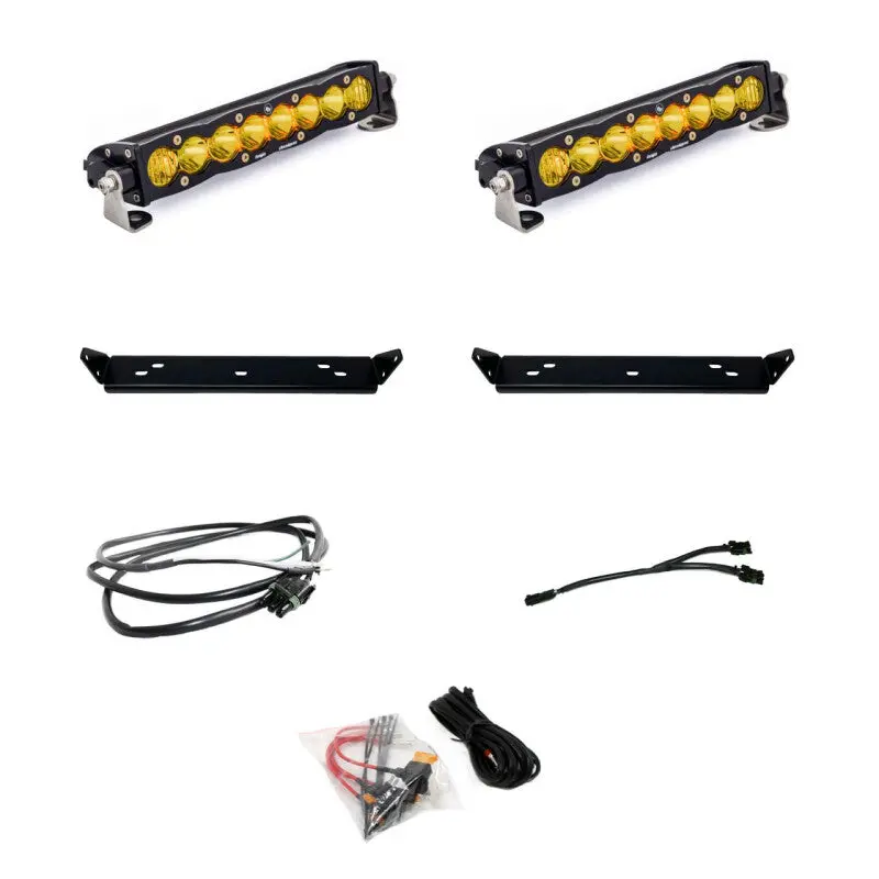 Baja Designs S8 Behind-Grill Lighting Kit – 10-Inch Amber D/C For 2021+ Ford Raptor 1