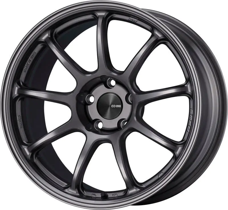 Enkei Pf09 Forged Alloy Wheel – 18×9 Inches, 5×112 Bolt Pattern, 25Mm Offset, 75Mm Bore, Dark Silver 1