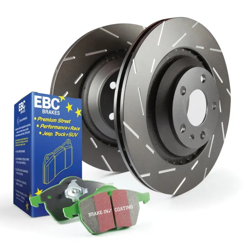 Ebc Greenstuff S2 Brake Kit – Premium Street Pads Paired With Usr Drilled Rotors 2