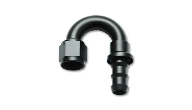 Aluminum -12An 180-Degree Push-On Hose End Fitting – Vibrant Finish 1