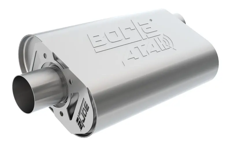 Borla Big Block Mopar Crate Muffler – 2.5″ Inlet/Outlet, Oval Design (14″ X 4.35″ X 9″) For 383/413/426/440 Engines 1