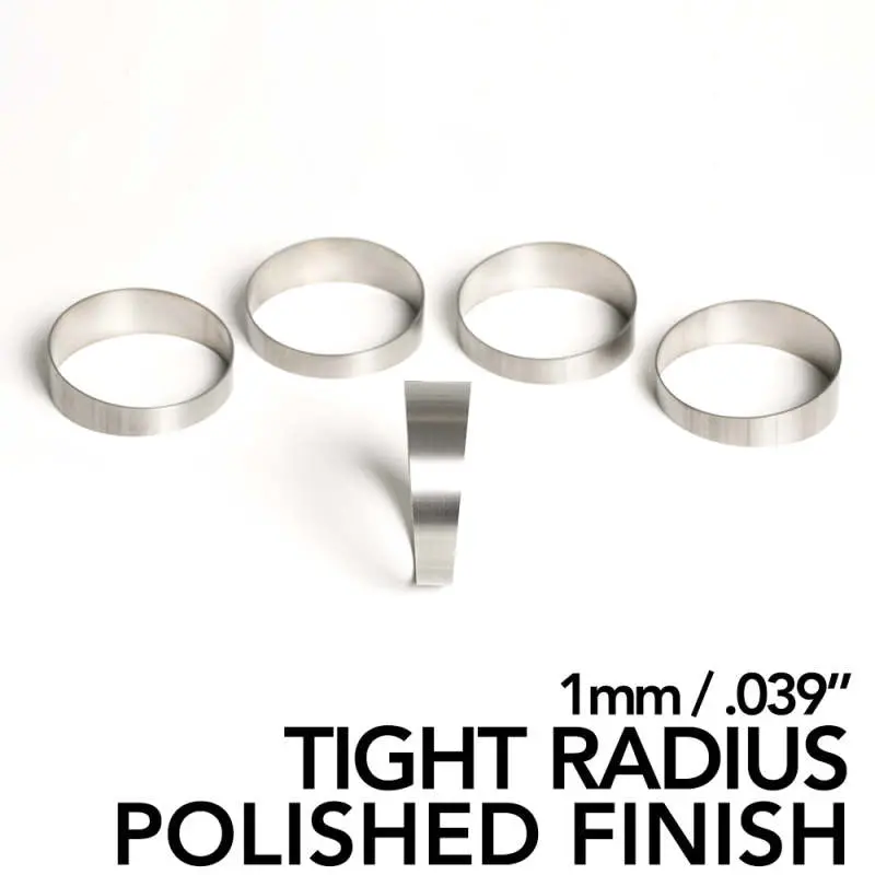 Ticon Industries Polished Titanium Pie Cut – 2.5" Od, 1.26D Tight Radius, 1Mm Wall, 5-Pack 1