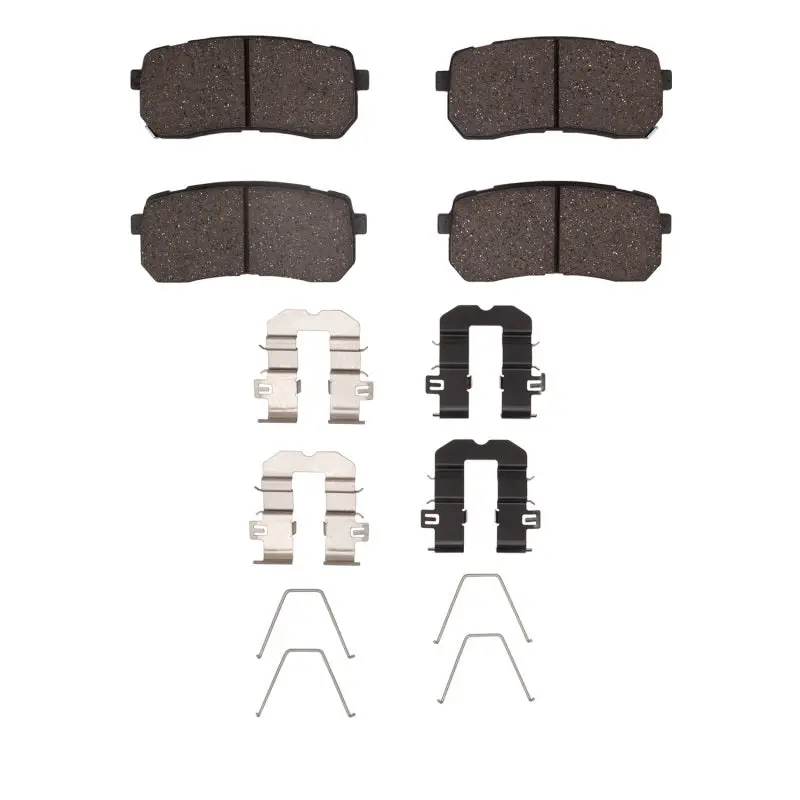 R1 Ceramic Rear Brake Pad & Hardware Kit — Fits 2015–2021 Kia Sedona 1
