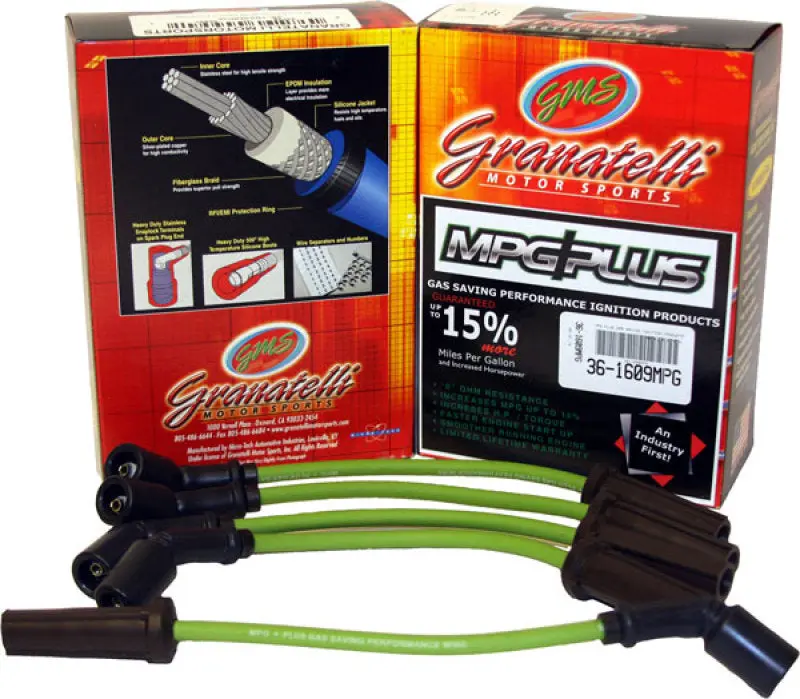 Granatelli Mpg Plus Ignition Wire Set For 1992–2000 Geo Metro 1.0L Three-Cylinder Engine 1