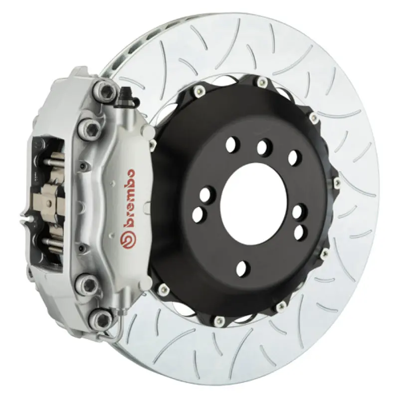 Brembo Gt Big Brake Kit For 2006–2013 Corvette Z06 – Rear, 4-Piston Calipers, 345X28Mm Two-Piece Slotted Rotors – Silver Finish 1