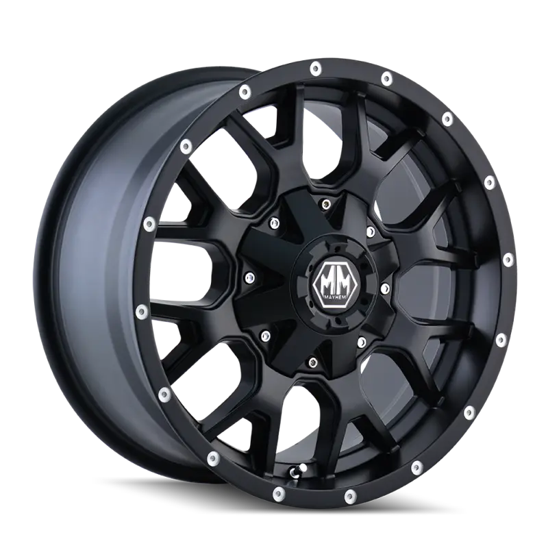 Mayhem Warrior 20X9 Inch Matte Black Forged Wheel – 8X165.1 Bolt Pattern, 0Mm Offset, 130.8Mm Hub Bore 1