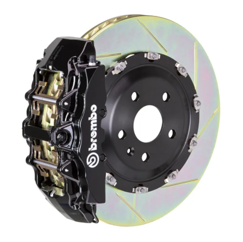 Brembo Front Big Brake Kit For 2013–2017 Tesla Model S Rwd – 6-Piston Calipers, Slotted 380X34Mm Rotors, Black Finish 1
