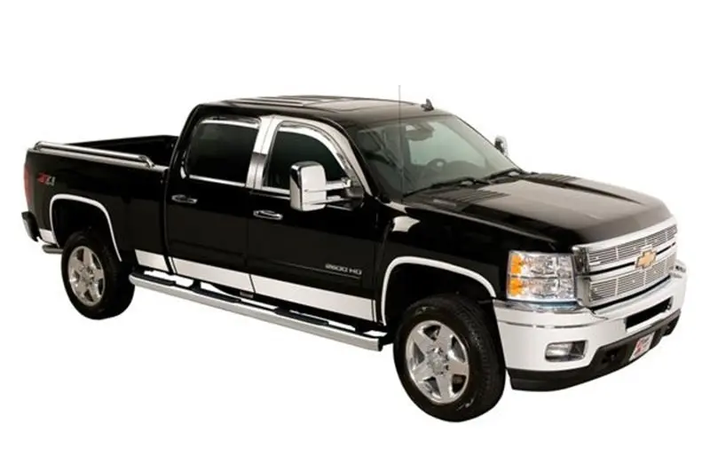 Putco Stainless Steel Rocker Panel Set – 12-Piece, 6.25-Inch Wide For 1999–2010 Ford Super Duty Crew Cab (6.5' Short Box) 1