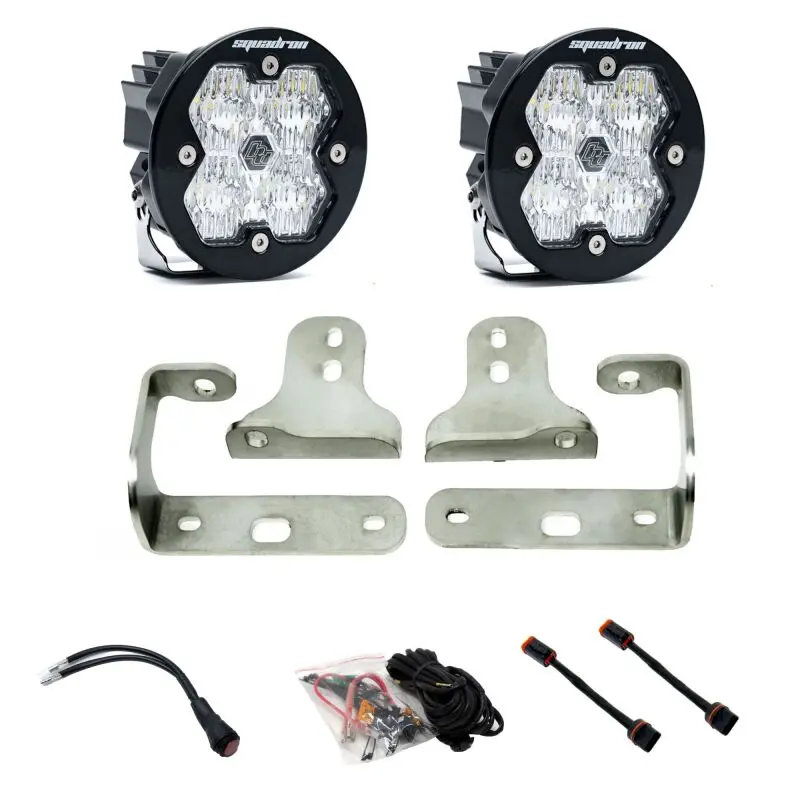 Baja Designs Squadron-R Sport 2.0 Fog Light Kit – Clear Lens, For 2018–2025 Jeep Jl/Jt & Gladiator Models 1